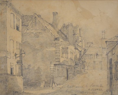 Lot 302 - John Flower, three sepia tinted watercolours.
