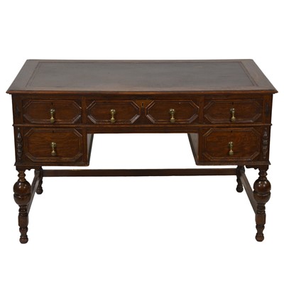 Lot 411 - Oak twin pedestal desk