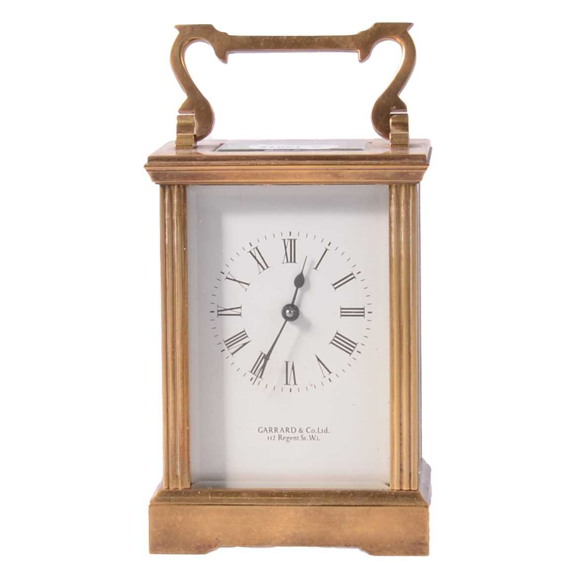 Lot 113 - French brass cased carriage clock