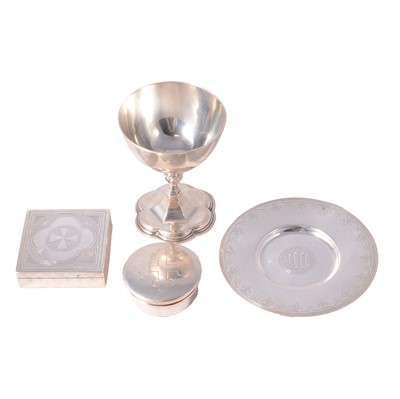 Lot 199 - Silver chalice, William Hutton & Sons Ltd, London 1898.
