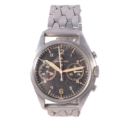 Lot 1161 - Hamilton - British Military "Fab Four" chronograph wristwatch, 0552/924-3306