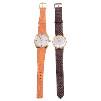 Lot 1178 - Omega - a Seamaster Cosmic gold plated wristwatch and an Omega gold plated wristwatch