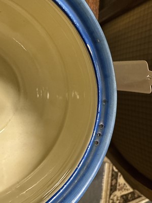 Lot 10 - Clarice Cliff, Umbrellas, a biscuit barrel