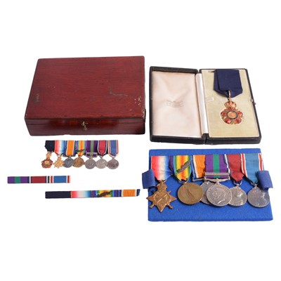 Lot 66 - Group of seven World War I and later medals