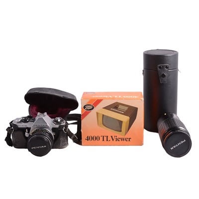 Lot 138 - Pentax ME Super camera body, lenses, and other photography