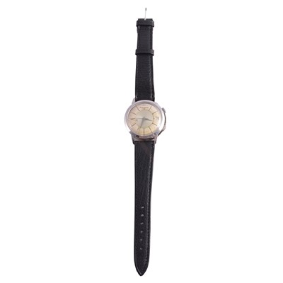 Lot 1163 - Jaeger-LeCoultre - a Memovox steel cased wristwatch, with date and alarm