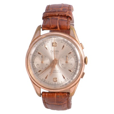Lot 1198 - Desotos - gold plated chronograph wristwatch