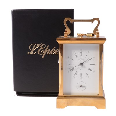 Lot 93 - Modern French gilt brass carrage clock