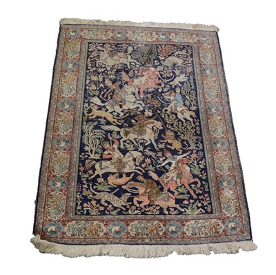 Lot 343 - Isfahan style silk rug