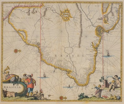 Lot 62 - Brasil: a hand-coloured map and two related engravings