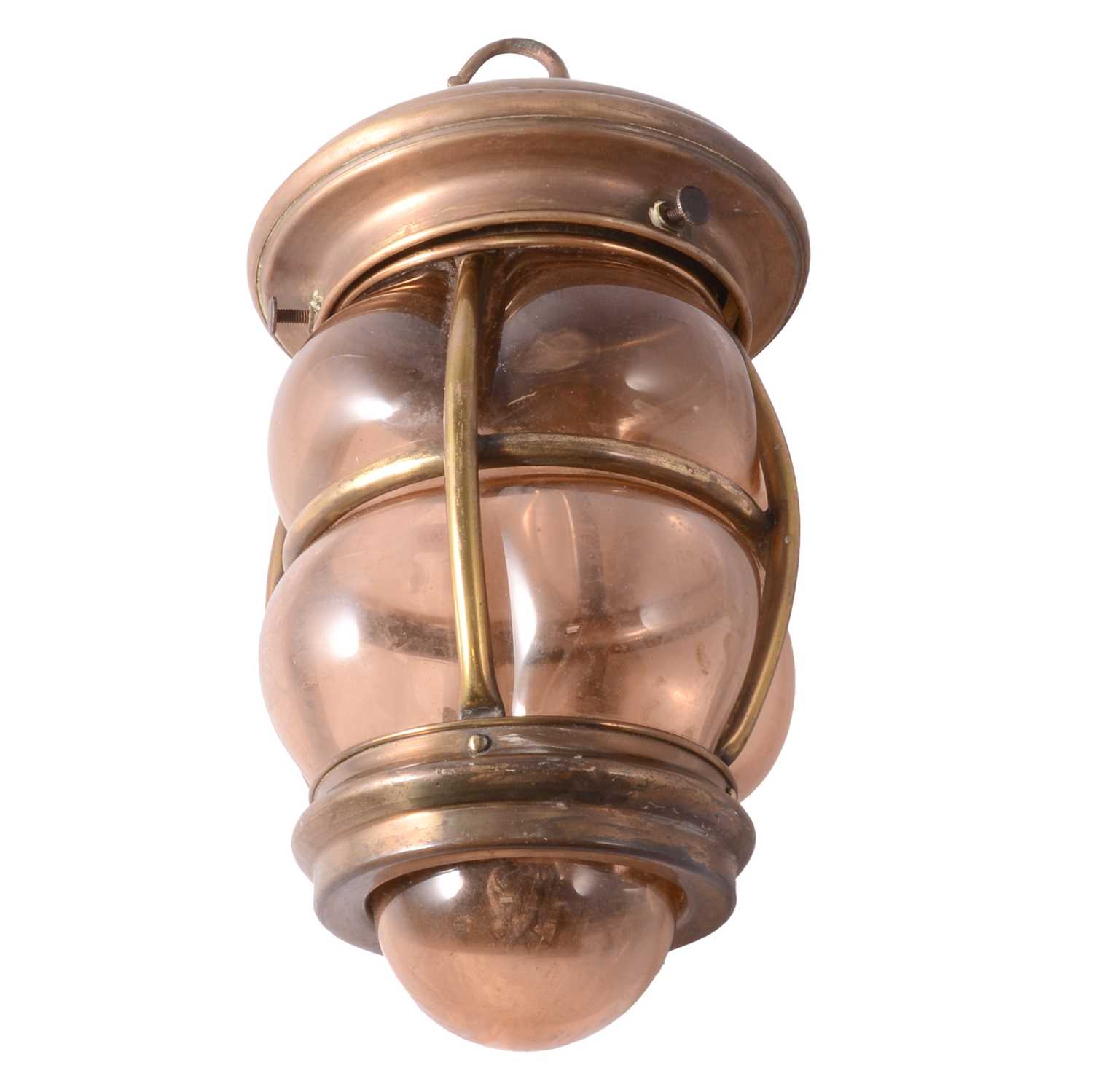 Lot 86 - Brass framed lantern