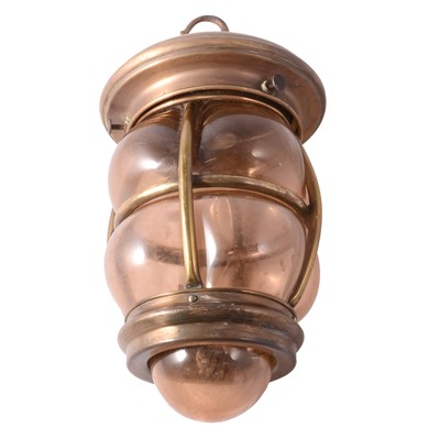 Lot 111 - Brass framed lantern