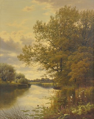 Lot 306 - Henry Cheadle, Riverbank landscape