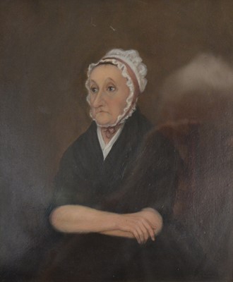 Lot 304 - Victorian School, Portrait of a seated elderly woman