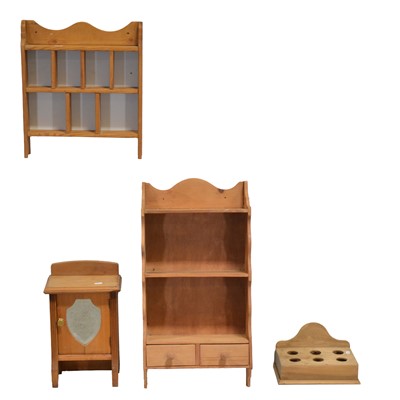 Lot 344 - Five sets of pine wall shelves