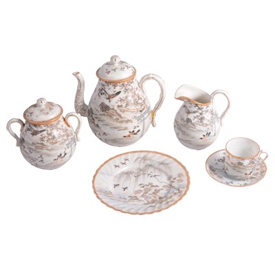Lot 67 - Japanese 'eggshell' china teaset
