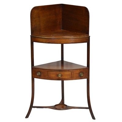 Lot 451 - George III mahogany corner washstand