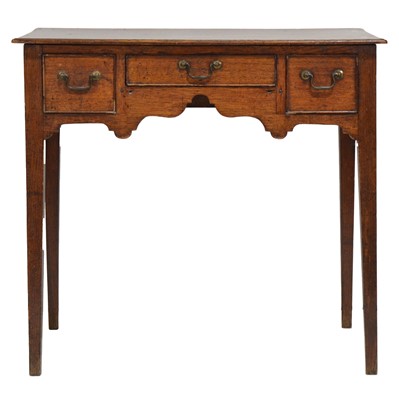 Lot 446 - George III oak side table