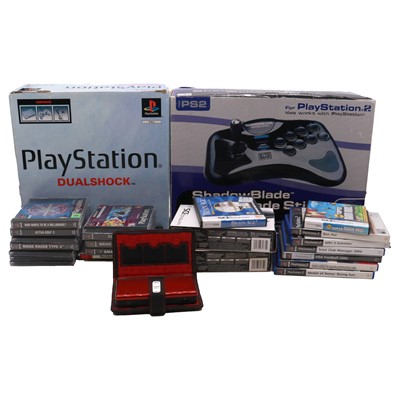 Lot 361 - Sony Playstation 1, with games; Nintendo DS Lites, etc