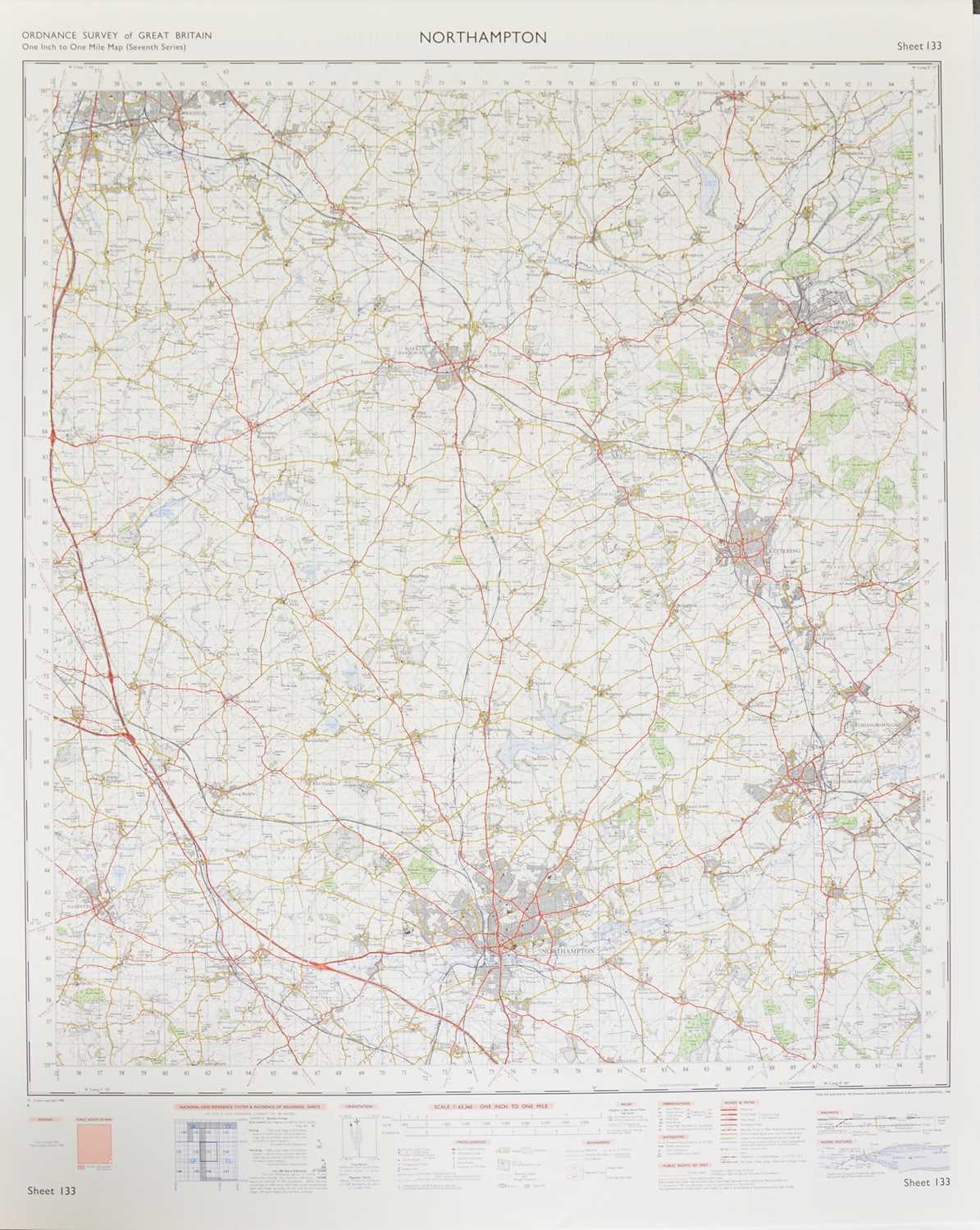 Lot 195 - Ordinance Survey Once-inch Seventh Series maps