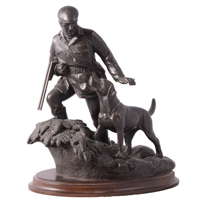 Lot 86 - Bronzed composition model