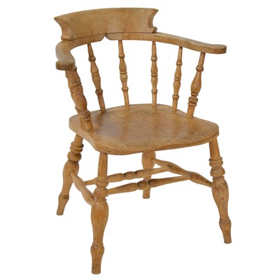 Lot 377 - Elm and beech elbow chair