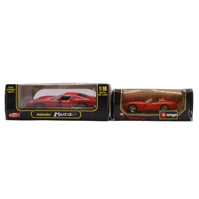 Lot 171 - One box of assorted die-cast scale model cars, mostly Burago