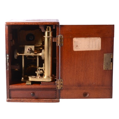 Lot 88 - Baker's brass microscope