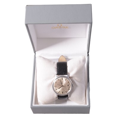 Lot 1017 - Omega - a gentleman's stainless steel automatic wristwatch.