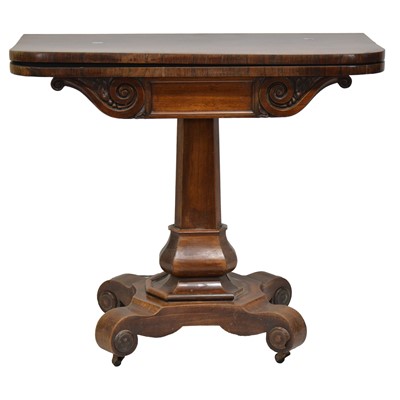 Lot 382 - Victorian rosewood card table