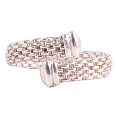 Lot 414 - Fope - a Silverfope Naos crossover bangle.