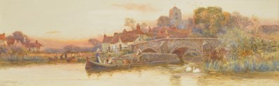 Lot 360 - Stuart Lloyd, near pair of river landscape watercolours