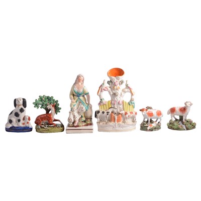 Lot 56 - Small collection of Staffordshire pottery
