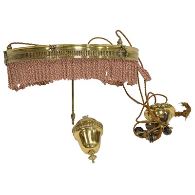 Lot 449 - Brass ajustable center light