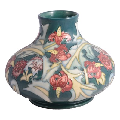Lot 11 - Rachel Bishop for Moorcroft - a squat baluster vase in the Leicester design.