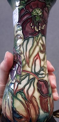Lot 13 - A Moorcroft table lamp and vase.