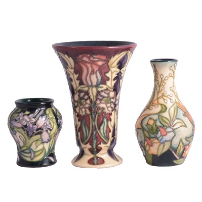 Lot 21 - Three Moorcroft vases.