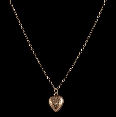 Lot 286 - Two gold pendants, and four gold / yellow metal chain necklaces.