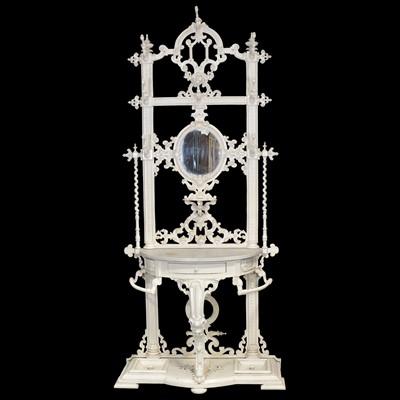 Lot 431 - Victorian style cast metal hall stand
