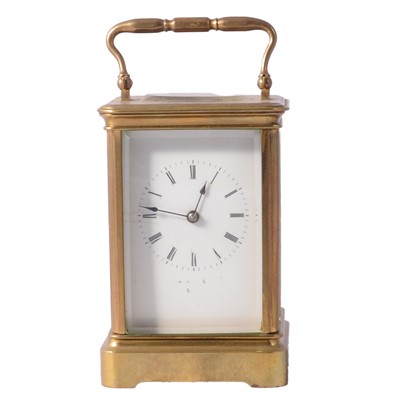 Lot 80 - French brass carriage clock