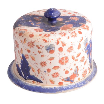 Lot 37 - Victorian Staffordshire pottery stilton cheese dome and stand