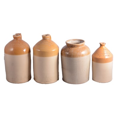 Lot 76 - Stoneware flagons, coffee grinder, Mrs Beetons.