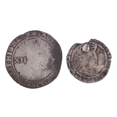 Lot 254 - James I shilling, and another hammered coin.