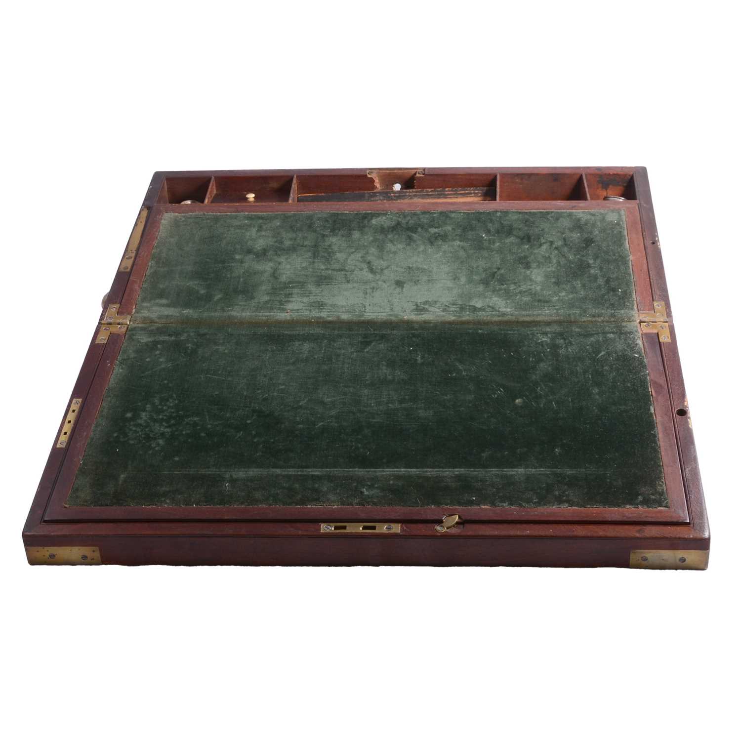 Lot 106 - Victorian mahogany campaign-style writing slope