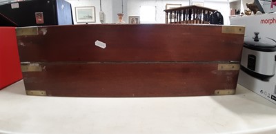 Lot 106 - Victorian mahogany campaign-style writing slope