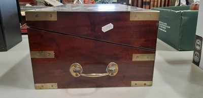 Lot 106 - Victorian mahogany campaign-style writing slope