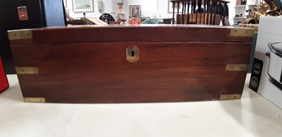 Lot 106 - Victorian mahogany campaign-style writing slope