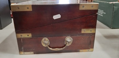 Lot 106 - Victorian mahogany campaign-style writing slope
