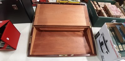 Lot 106 - Victorian mahogany campaign-style writing slope