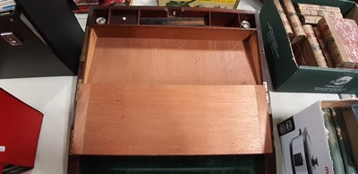 Lot 106 - Victorian mahogany campaign-style writing slope